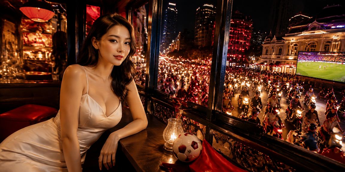Người dùng tại TP. Hồ Chí Minh xem kèo bóng đá và đặt cược thể thao trực tuyến qua điện thoại tại quán cà phê