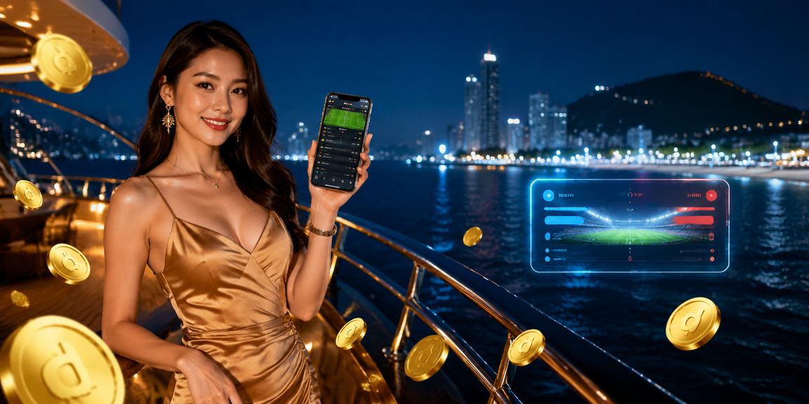 Người chơi tại Vũng Tàu sử dụng điện thoại để thanh toán cá cược trực tuyến bên bờ biển